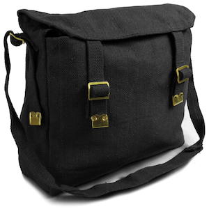 Clothing: Large Canvas Haversack - Black