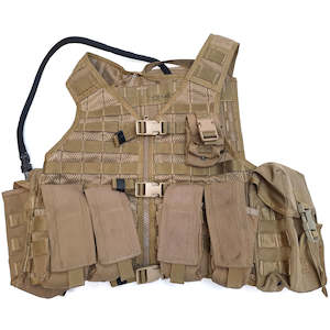 Clothing: NZ Army Coyote MOLLE Vest w/ Pouches - Large