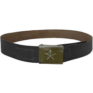 Czech Army Black Leather Belt