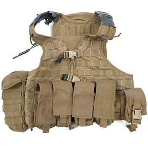 NZ Army Coyote MOLLE Vest w/ Pouches - Medium (3)