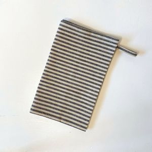 Black & White Striped Cotton Tea Towel *** REDUCED TO CLEAR - 15% OFF! ***