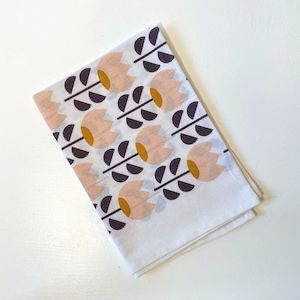 Spring Tulip Tea Towel (Linen & cotton blend) *** REDUCED TO CLEAR - 15% OFF! ***