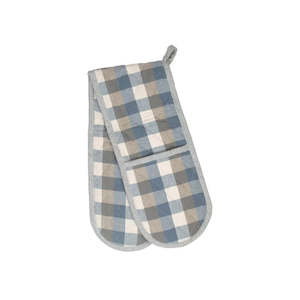 Raine & Humble Double Check Double Oven Glove - Blue Haze *** REDUCED TO CLEAR -…