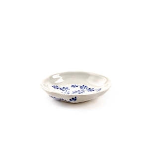 White Dish with Blue Ferns *** CLEARANCE - 20% OFF! ***