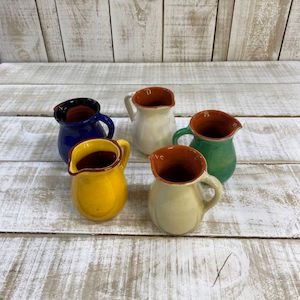 Spanish Terracotta Coloured Small Round Jugs *** REDUCED TO CLEAR - 15% OFF! ***