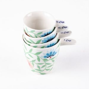 Ceramic Floral Measuring Cups *** CLEARANCE - 20% OFF! ***