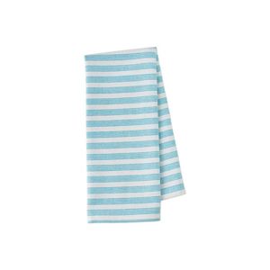 RSVP Dobby Tea Towel - Turquoise Stripe