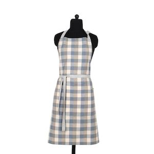 Raine & Humble Double Check Apron - Blue Haze