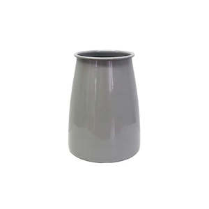 Dishy Enamel Utensil Holder - Soft Grey