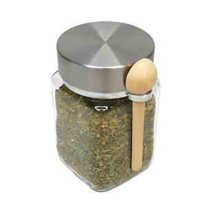 Spice jar with wooden spoon *** CLEARANCE - 20% OFF! ***