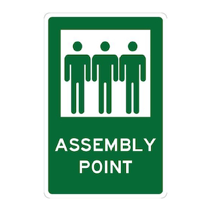 Fire Assemble Sign Large