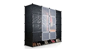 Y1 BLACK Wardrobe Cabinet Portable Closet Storage Organiser