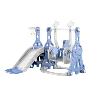 kids slide and swing slide set blue L-MZ01