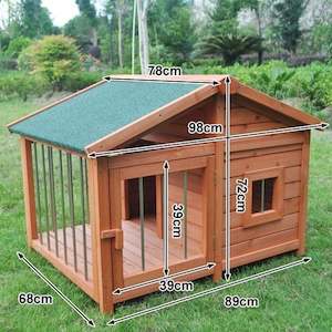 wooden dog house, dog kennel small size