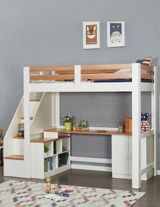 Kids Bed And Desk Set With Mattress