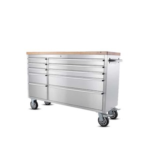 55 inch Stainless Steel 10 Drawer Work Bench tool chest Tool Box Chest Cabinet