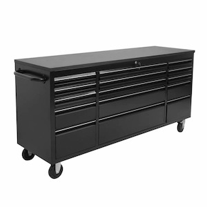 Floor covering: 72 Inch 15 Drawers black Tool Chest