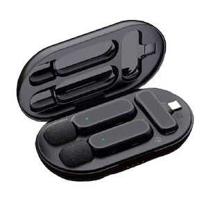 Dual lavalier wireless Microphone with charging case k61