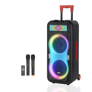 Bluetooth party speaker with microphone 2 x 8″ bass Partybox 1508