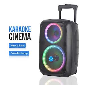 Bluetooth party speaker with microphone 8″+ 6″ bass 2680