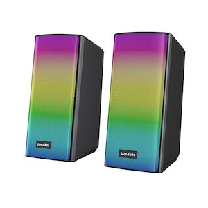 Floor covering: Computer speakers with RGB light support bluetooth PC speakers E1080