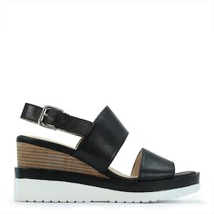 women shoes Chrisbella lady shoes Black Sandals, Wedges YACS-0110