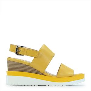 women shoes Chrisbella lady shoes Yellow Sandals, Wedges YACS-0110