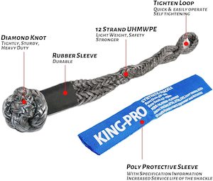 King Pro SMALL Soft Shackle 11000kg 9mm x 400mm