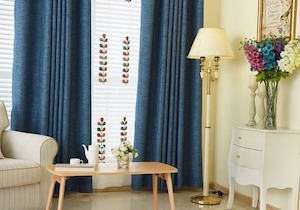 100% Blockout Blue Readymade Curtain drapes – 8 sizes