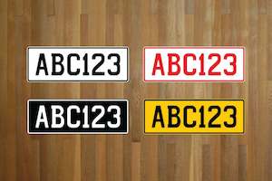 Decorative NZ Style Number Plate