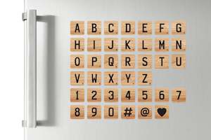 Personalized Wood Effect Scrabble Letter Tile Stickers