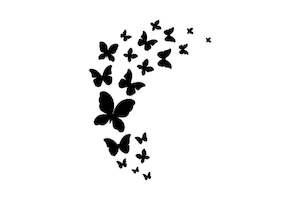 Butterflies - Download Digital Clipart Silhouette Vector File