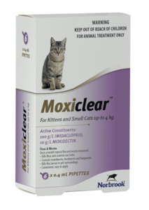 Moxiclear For Kittens and Small Cats up to 4kg