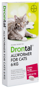 Pet: Drontal Cat Tablet 6KG 2 Pack