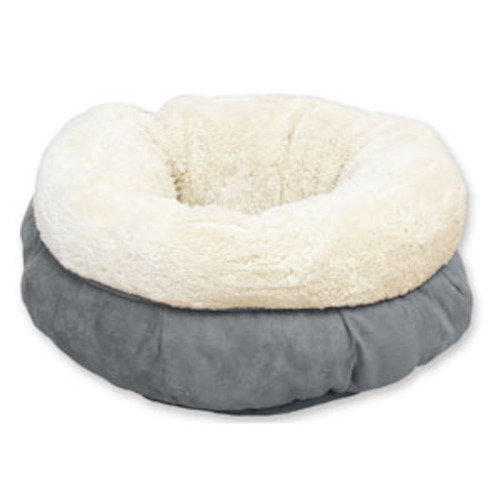 AFP Lambswool Donut Bed - Grey