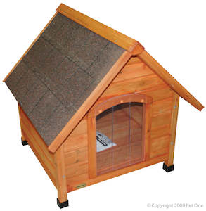 Pet: Pet One Pitched Roof Timber Chalet Kennel X-Large