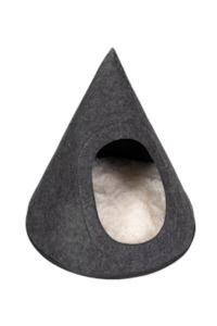 Trouble And Trix Cat Bed Teepee Black