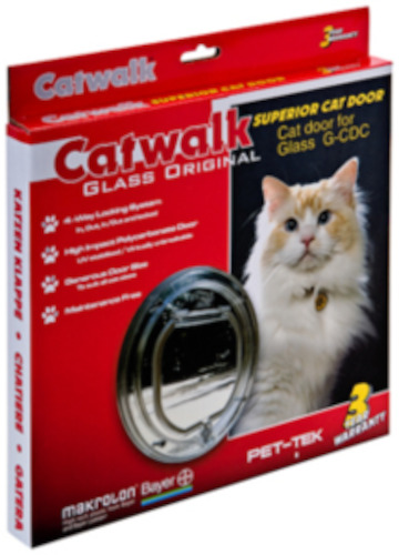 Catwalk Glass Fitting Cat Door Clear