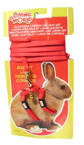 Pet: Living World Rabbit Harness & Lead Set Red