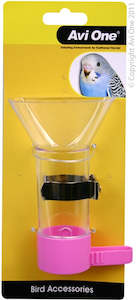 Pet: Avi One Bird Feeder - Funnel Feeder With Metal Holder 12cm