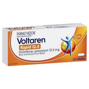 Voltaren Rapid 12.5mg Tablets 20 Pack LIMIT 1