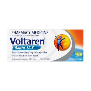 Pharmacy: Voltaren Rapid 12.5mg Liquid Capsule 20 Pack LIMIT 1