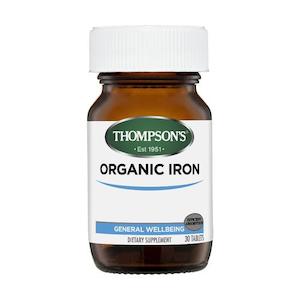 Pharmacy: Thompson's Organic Iron 24mg Tablets 30