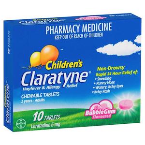 CLARATYNE Child Chew Bubblegum 10 Tablets