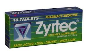 Pharmacy: ZYRTEC Allergy & Hayfever Rel. 10s