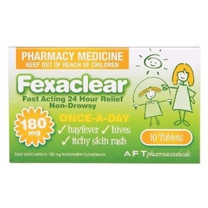 Pharmacy: Fexaclear 180mg Tablets 10