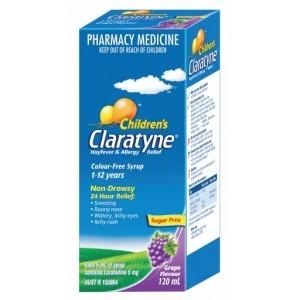 Pharmacy: Claratyne Children's Hayfever & Allergy Relief Syrup Grape Flavour 120ml