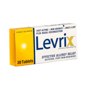 Levrix Antihistamine 5mg Tablets 30 [limited to 6 per order]