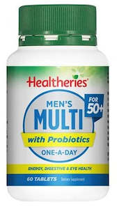 Healtheries 50+ Men's Multi with Probiotics One-A-Day 60 Tablets