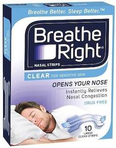 Pharmacy: Breathe Right Nasal Strips 10 - Clear